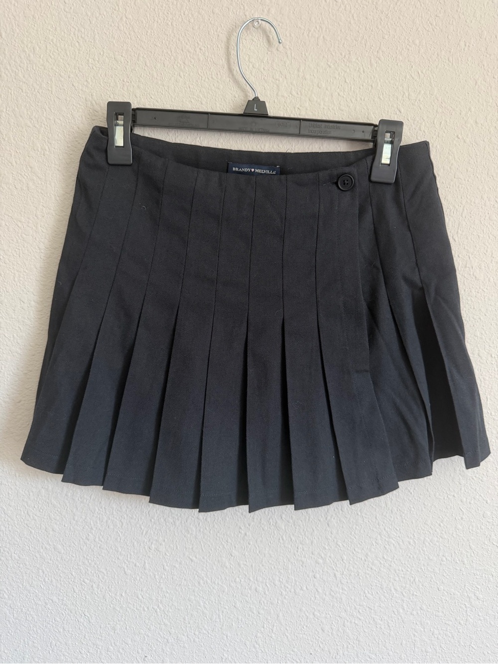 Brandy Melville Black Pleated Tennis Mini Skirt